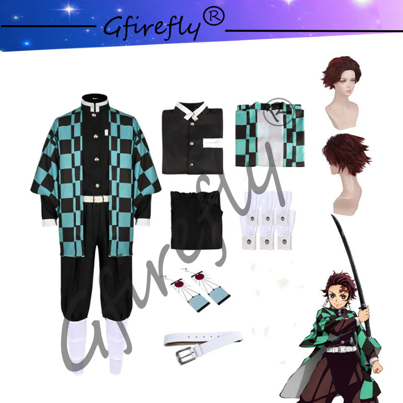 Anime Cosplay With Mask - Kamado Tanjirou Cosplay Kostüm Katana Schwert