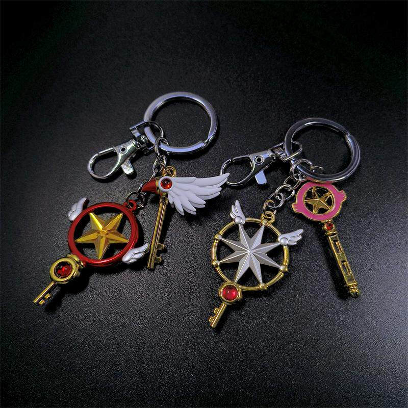 Anime Cosplay Easy - Cardcaptor Sakura Schlüsselanhänger Sternenzauberstab Vogelkopf Legierung