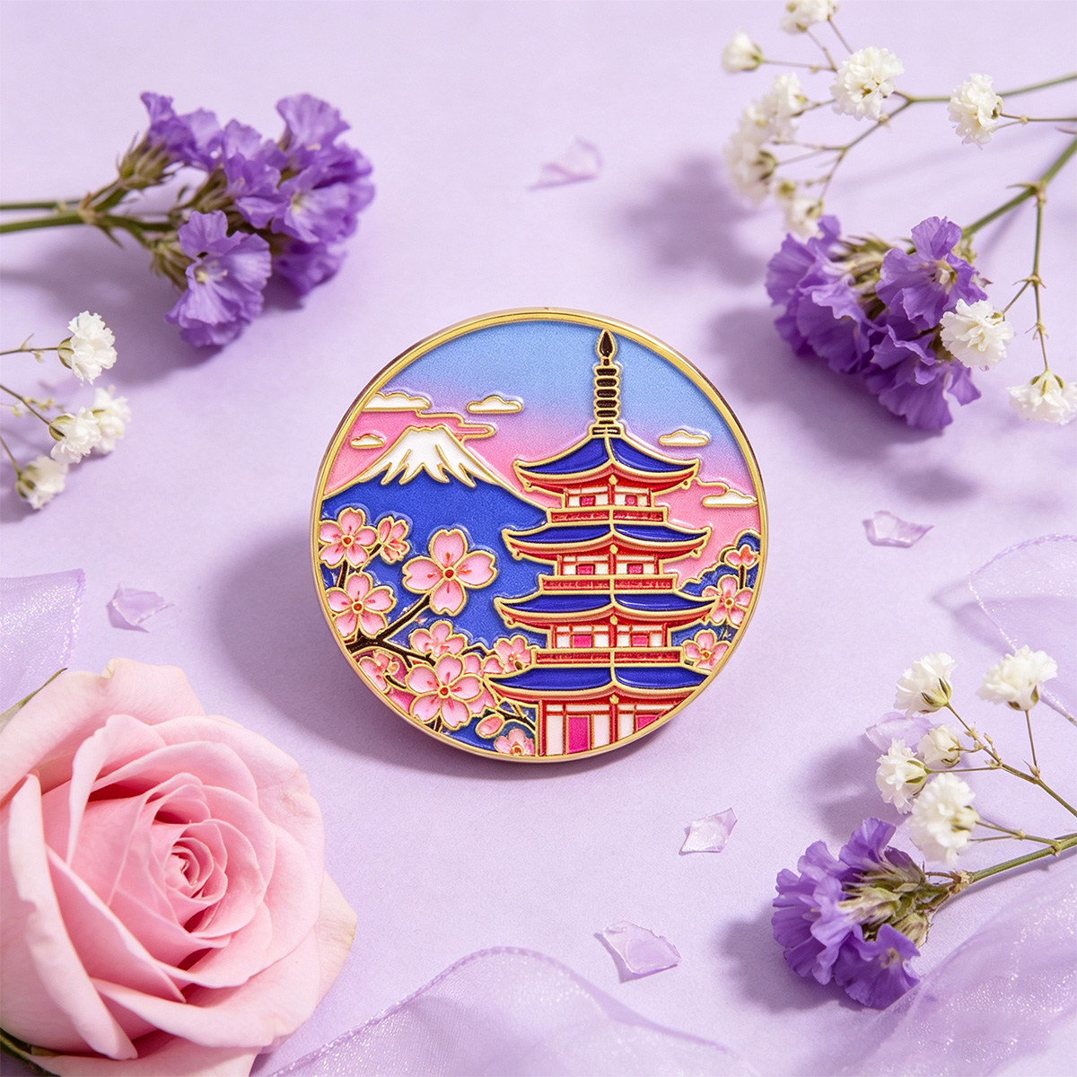 Japanische Kirschblüten-Emaill – Anime Cosplay Easy Bewertung und Preis