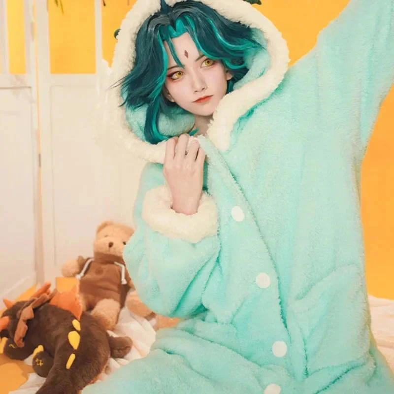 Genshin Impact Cosplay Pyjama  – Anime Cosplay Thick Bewertung und Preis