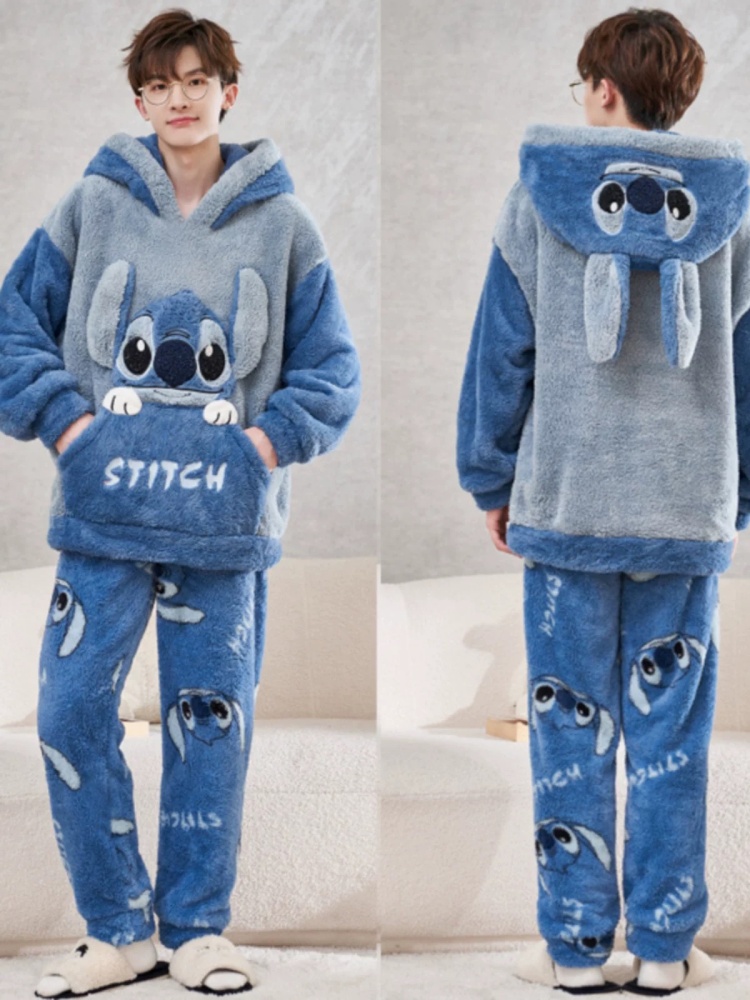 Anime Stich Winter Pyjamas Car – Anime Cosplay Thick Bewertung und Preis
