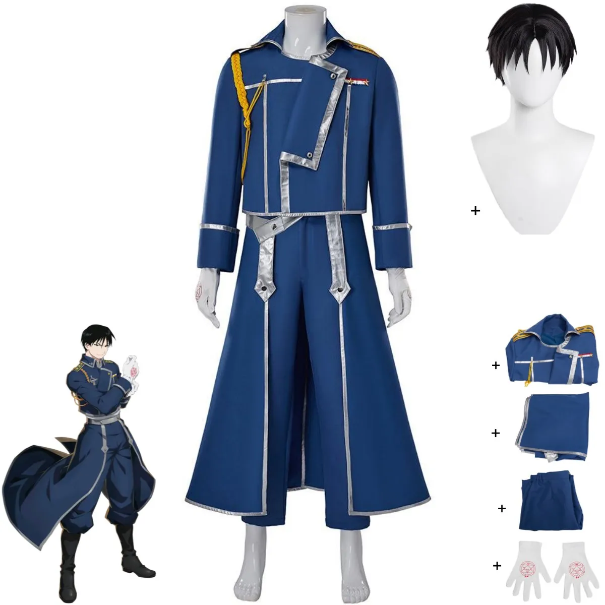 Blue Fight Militäruniform Mant – Fullmetal Alchemist Coat Bewertung und Preis